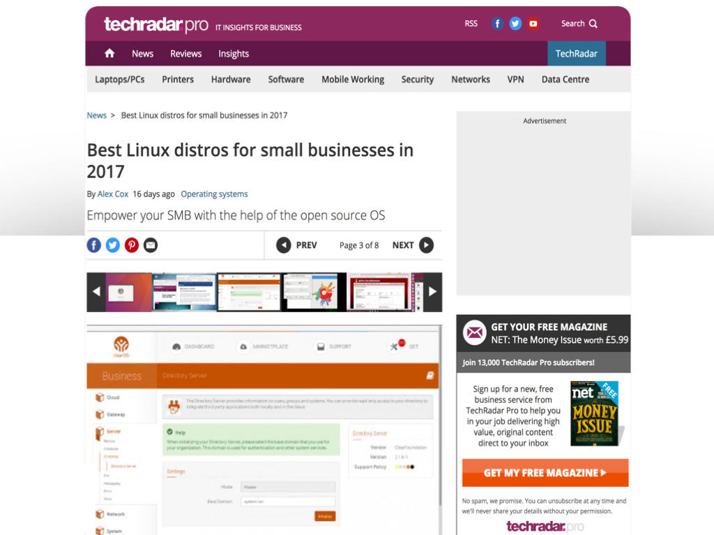 TechRadar.com | Best Linux Distros For Small Businesses In 2017
