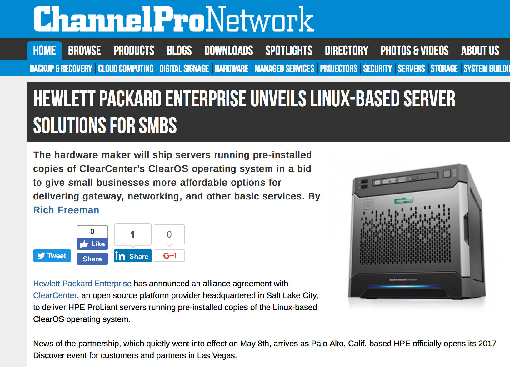Hewlett Packard Enterprise Unveils Linux-based Server Solutions for SMBs