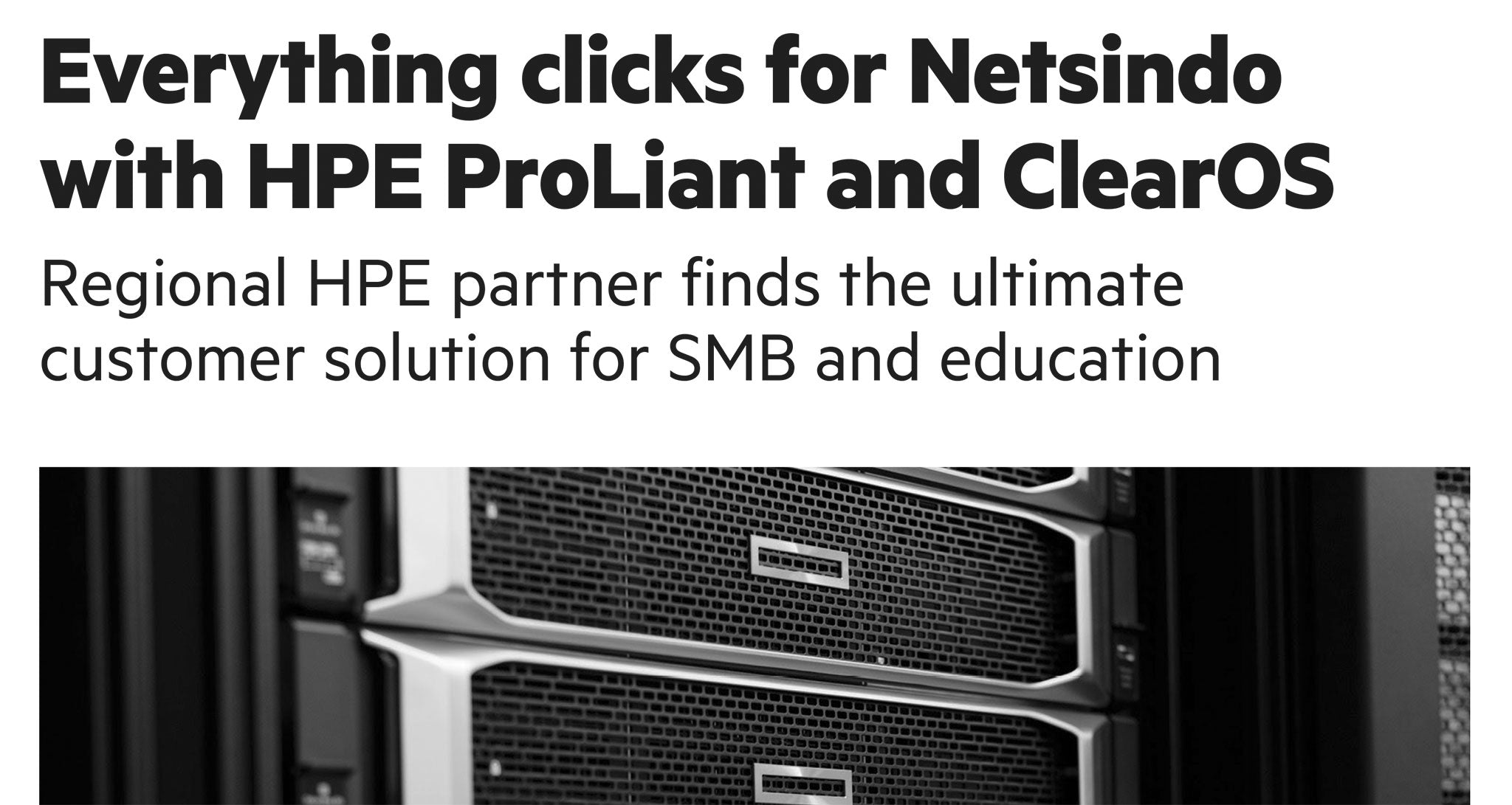 New HPE ClearOS Case Study: Netsindo