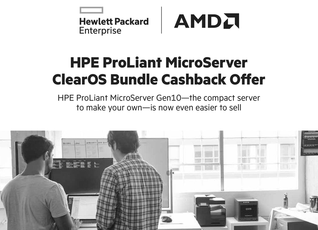 Cashback Offer On HPE ProLiant Gen10 MicroServer and ClearOS