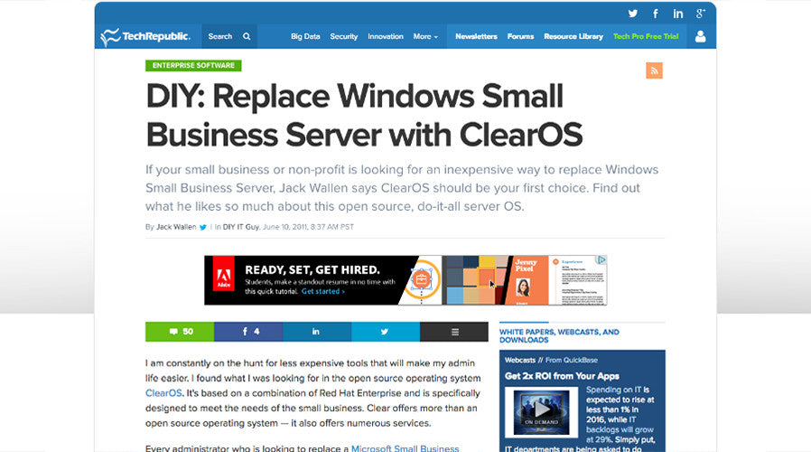 DIY: Replace Windows Small Business Server with ClearOS