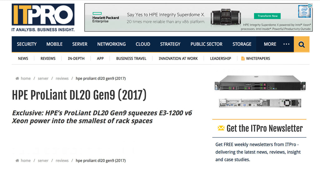 HPE ProLiant DL20 Gen9 (2017) and ClearOS