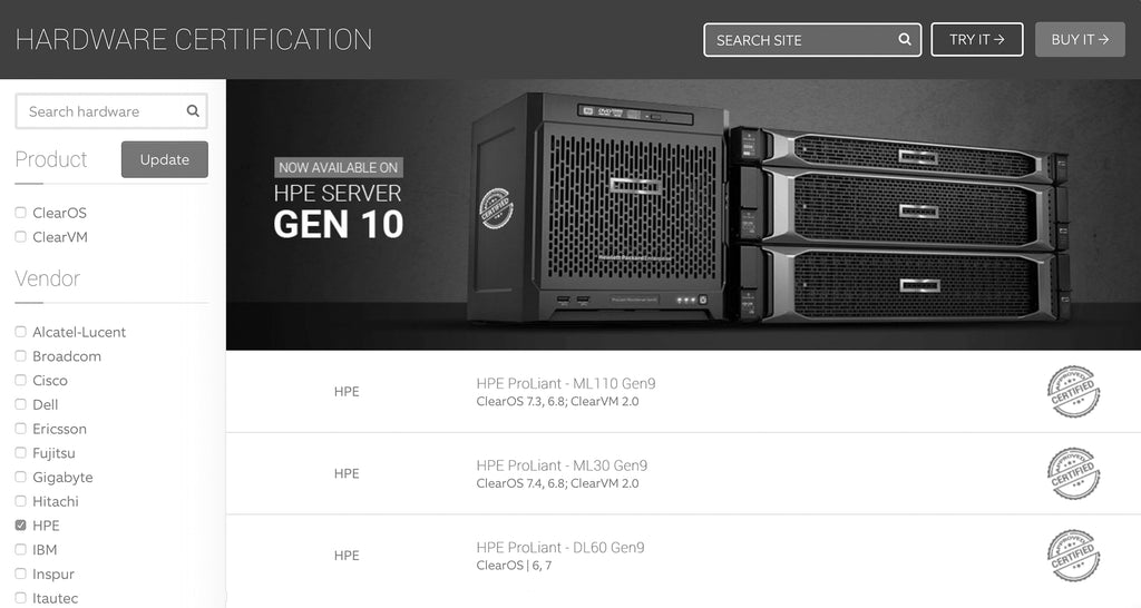 HPE and ClearCenter Certify ProLiant Systems for Server, Network and Gateway Solutions
