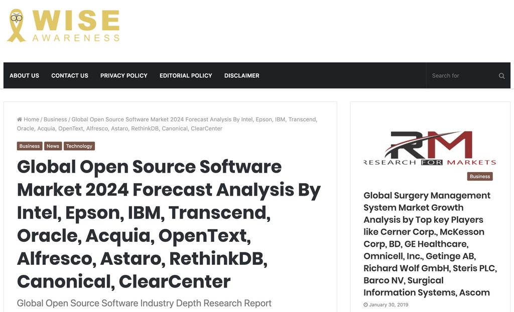 Global Open Source Software Industry Depth Research Report