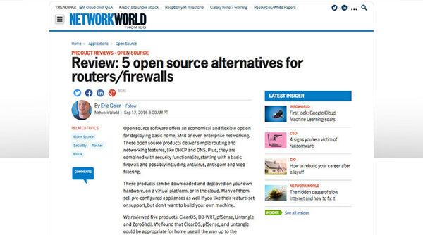 Review: 5 Open Source Alternatives For Routers/Firewalls - ClearCompanies