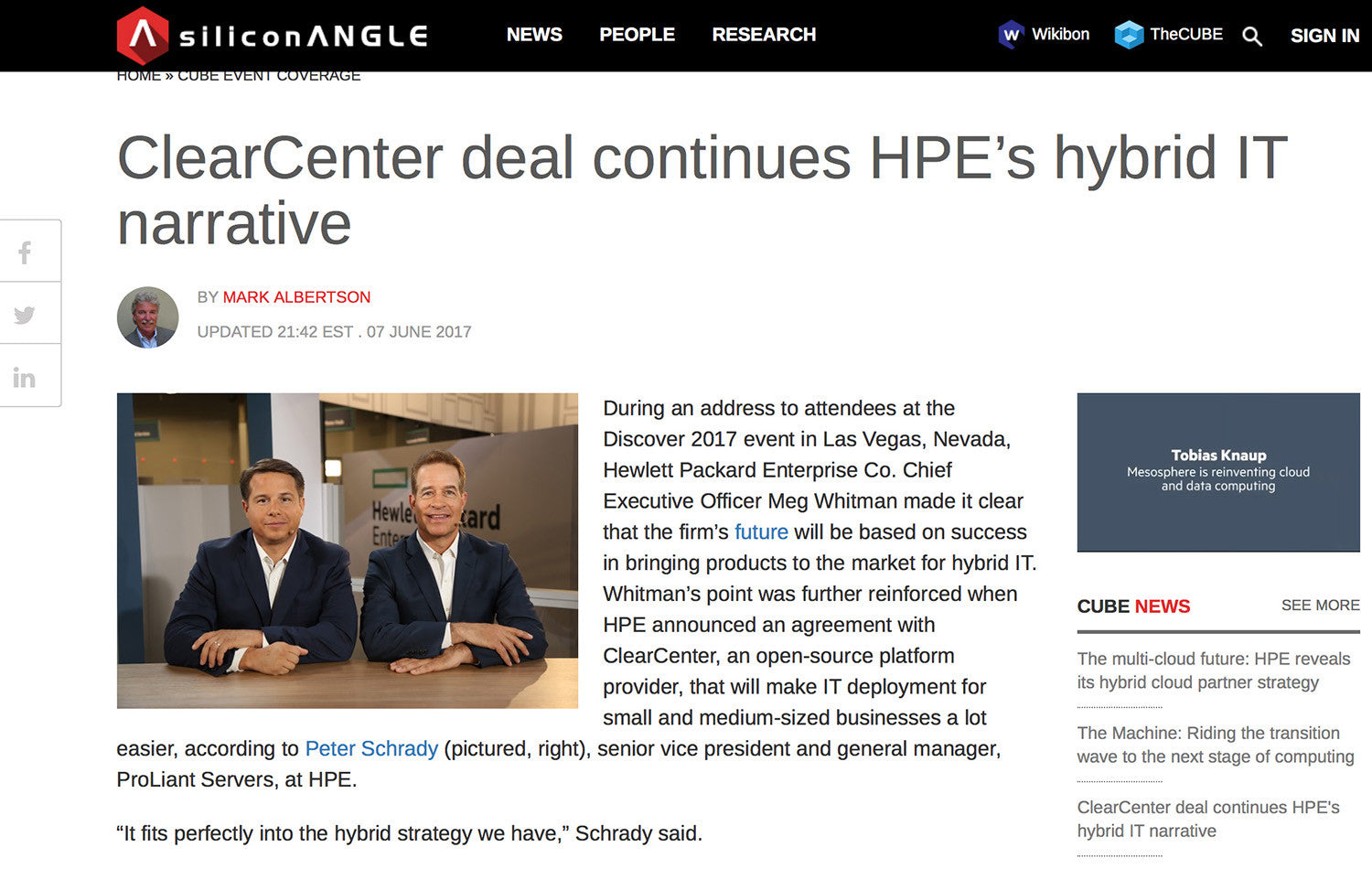 ClearCenter deal continues HPE’s hybrid IT narrative