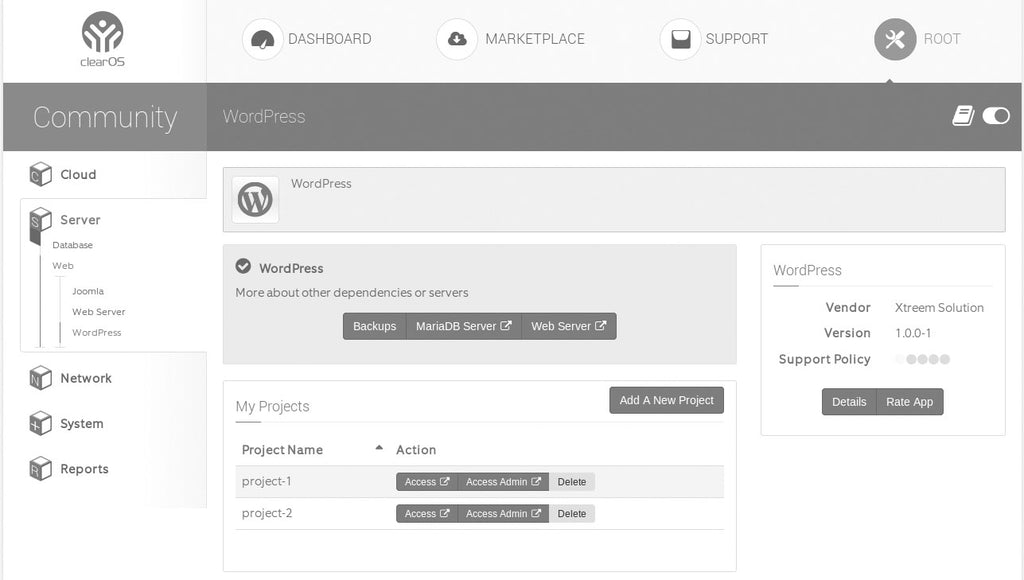 WordPress Now on ClearOS Marketplace