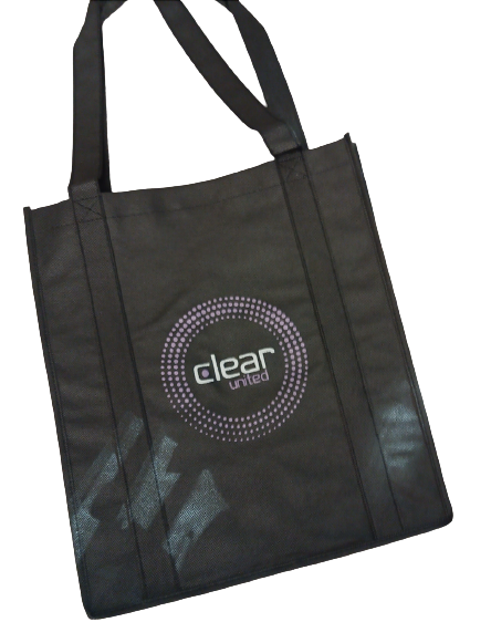 ClearUnited Shopping Tote Bag (Black)
